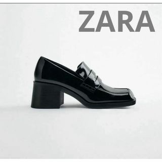 ザラ(ZARA)のZARA スクエアトゥ ローファー 35(ローファー/革靴)