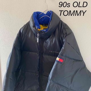 トミーヒルフィガー(TOMMY HILFIGER)の90sOLDTOMMYオールドトミーダウンジャケットアウターブラック黒メンズXL(ダウンジャケット)