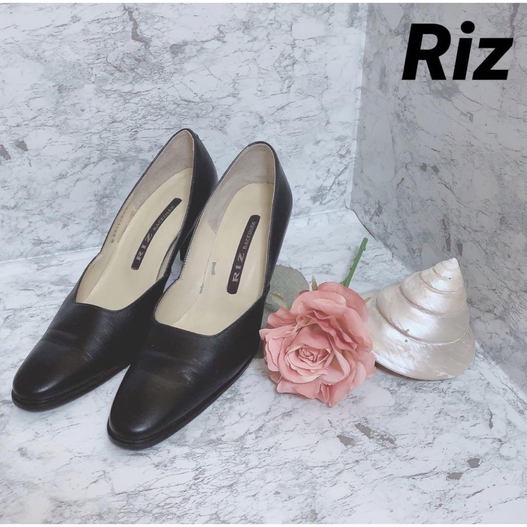 Riz raffinee(リズラフィーネ)の☆出品記念☆Rizパンプスブラック22.5cmＥＥ☆リズハイヒール黒㊼ レディースの靴/シューズ(ハイヒール/パンプス)の商品写真