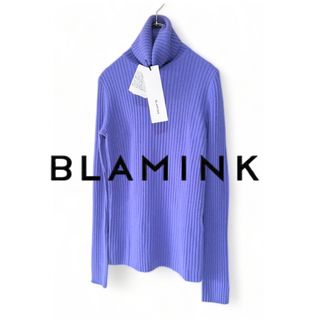 ブラミンク(BLAMINK)の【新品タグ付】BLAMINK  カシミヤ100% タートルネック リブニット(ニット/セーター)