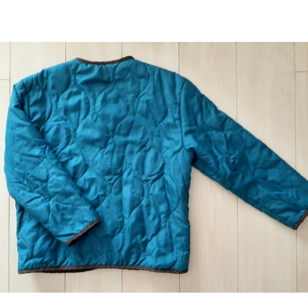 MARKEY'S(マーキーズ)のノーカラーキルティングジャケット　140　ネイビー キッズ/ベビー/マタニティのキッズ服女の子用(90cm~)(ジャケット/上着)の商品写真