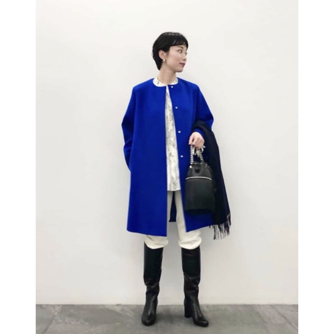 新品】UNITED ARROWS ノーカラーコート 新品】UNITED ARROWS ノーカラーコート