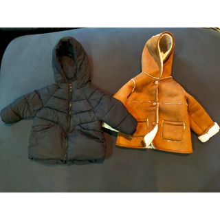 ザラキッズ(ZARA KIDS)のZARA kids ザラ　アウター　中綿　ムートン　ジャケット　98 100cm(ジャケット/上着)