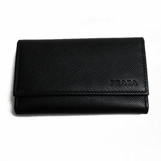 プラダ(PRADA)のPRADA プラダ サフィアーノレザー 6連キーケース キーケース ブラック 2PG222 ユニセックス【中古】(キーケース)