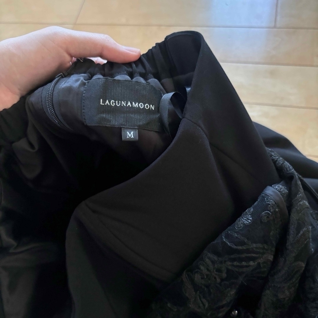 LagunaMoon(ラグナムーン)のLAGUNAMOON LADY オーバーレースワイドパンツドレス レディースのフォーマル/ドレス(ロングドレス)の商品写真