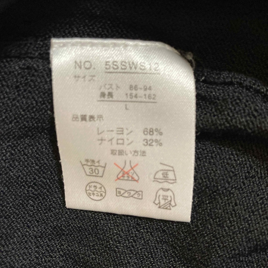 黒カーディガン　七部袖　丸首Ｌサイズ レディースのトップス(Tシャツ(長袖/七分))の商品写真