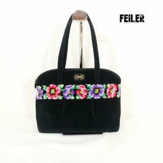 フェイラー(FEILER)の美品 フェイラー 花柄 シェニール織 肩掛け セミショルダー ハンドバッグ(トートバッグ)