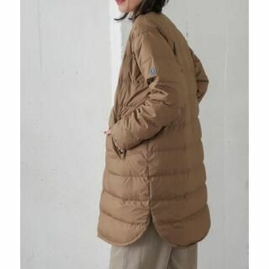 ORCIVAL(オーシバル)のORCIVAL キルトノーカラーコート ２ コヨーテ 極美品 ダウン Bshop レディースのジャケット/アウター(ダウンコート)の商品写真