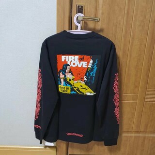 銀座店 クロムハーツ オールドイングリッシュ ロンT ロゴ 長袖 size:L 黒 92966