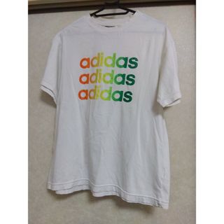 アディダス(adidas)の訳あり　adidasロゴＴシャツMサイズ　 黄ばみあり　背中汚れ有り(Tシャツ/カットソー(半袖/袖なし))