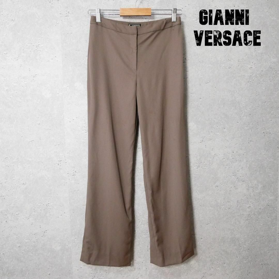 Gianni Versace(ジャンニヴェルサーチ)の良品 GIANNI VERSACE 春夏 スリム ストレート パンツ スラックス レディースのパンツ(カジュアルパンツ)の商品写真