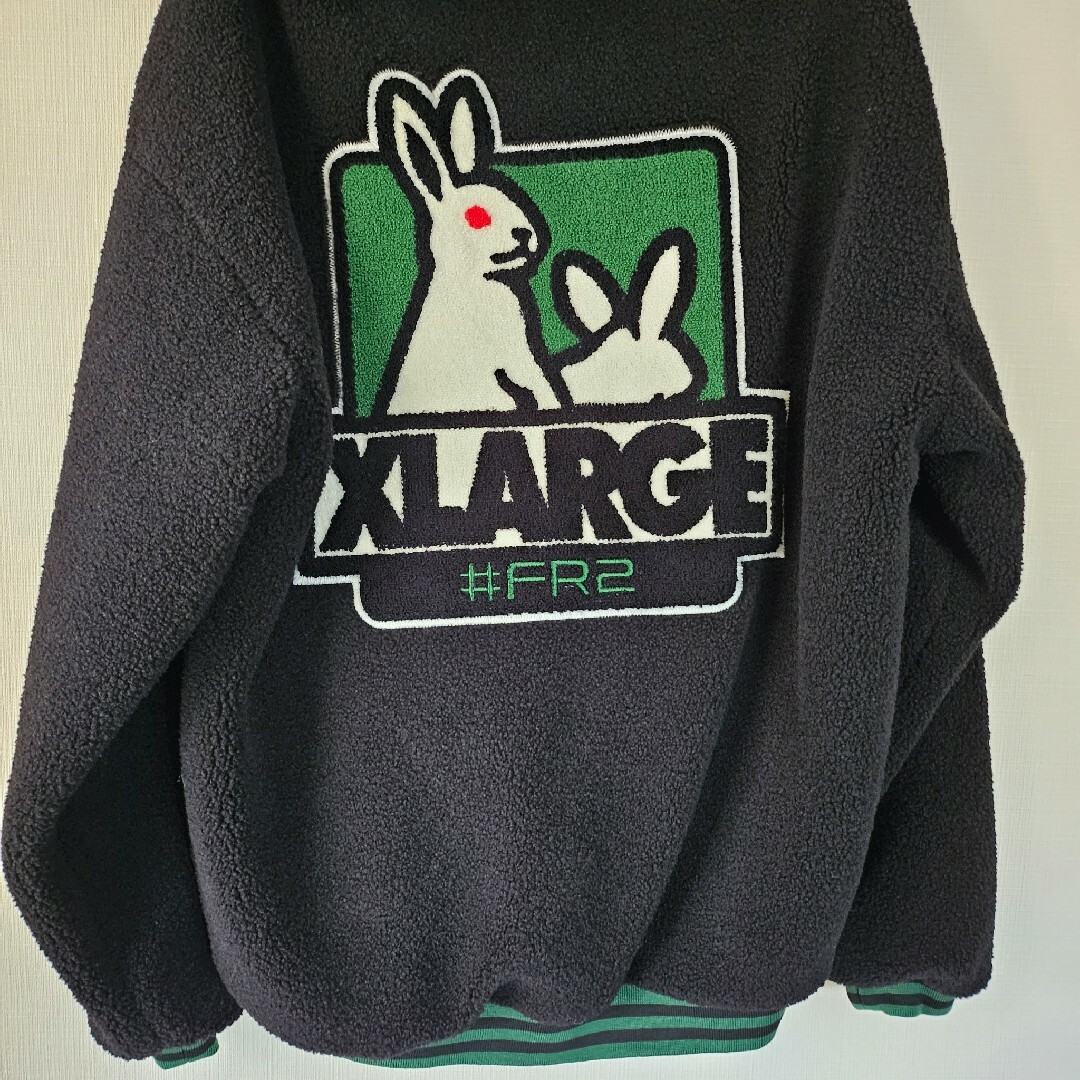 FR2のXLARGExXLARGE x #FR2コラボ ハーフジップボアパーカー