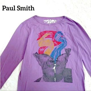 ポールスミス(Paul Smith)のPaul Smith ポールスミス　PSST ロンT　柄 パープル(Tシャツ(長袖/七分))