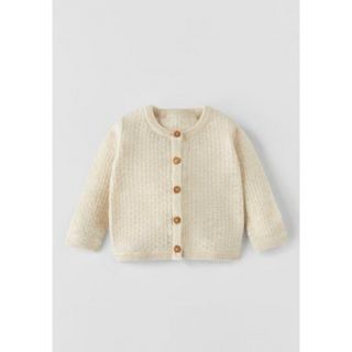 ザラキッズ(ZARA KIDS)の【ZARA】テクスチャー入りニットカーディガン(カーディガン/ボレロ)