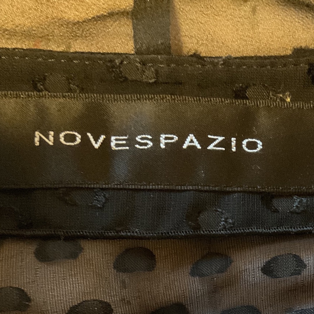 NOVESPAZIO(ノーベスパジオ)のNOVESPAZIO   シースルー　フリルリボンブラウス　レオパード レディースのトップス(シャツ/ブラウス(長袖/七分))の商品写真