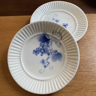 フカガワセイジ(深川製磁)の深川製磁  ブルーワイナリーペア和皿  5枚(食器)
