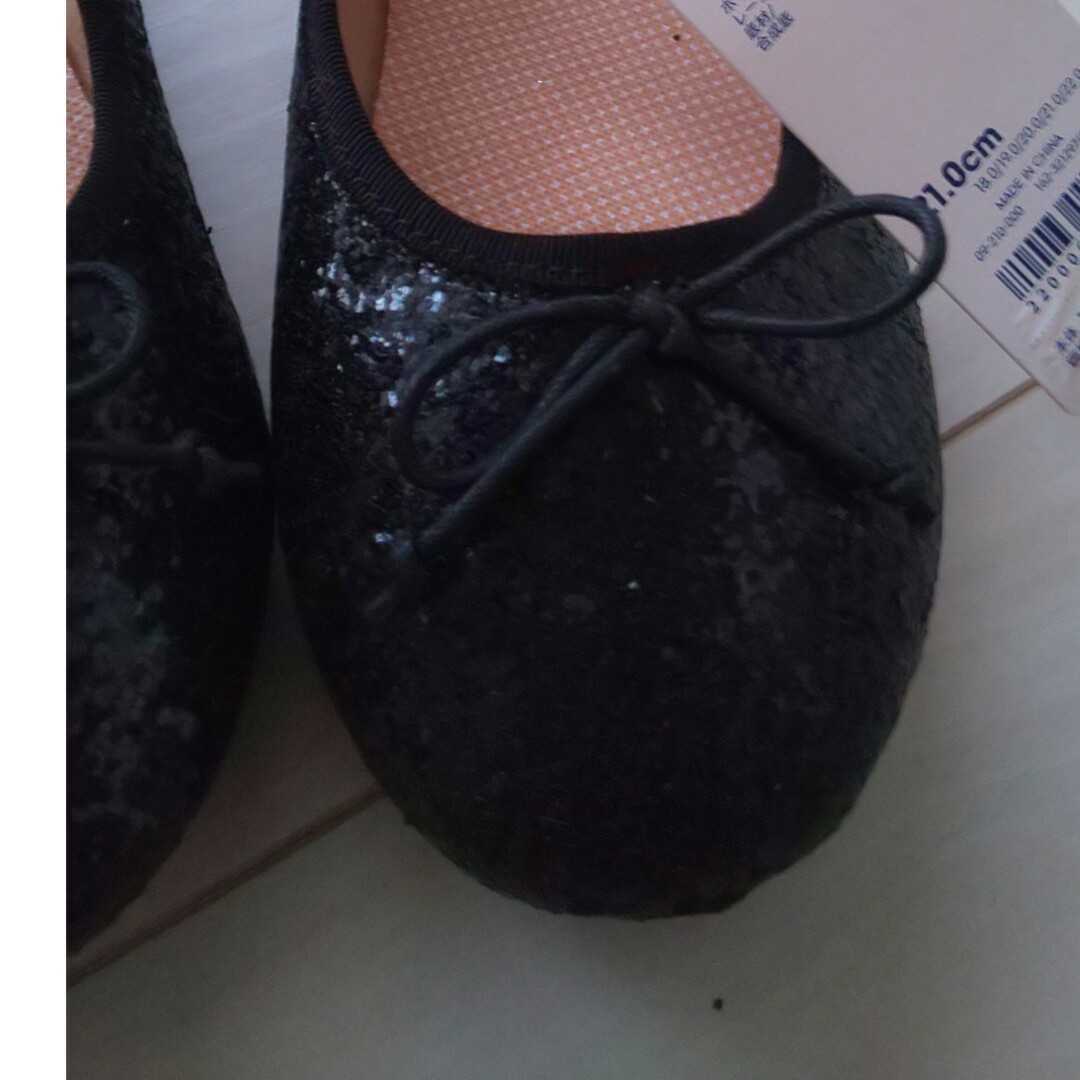GU(ジーユー)の新品グリッターバレエシューズ キッズ/ベビー/マタニティのキッズ靴/シューズ(15cm~)(フォーマルシューズ)の商品写真