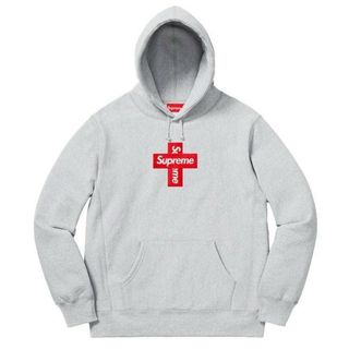 Supreme Cross Box Logo フーディ ブラック XL