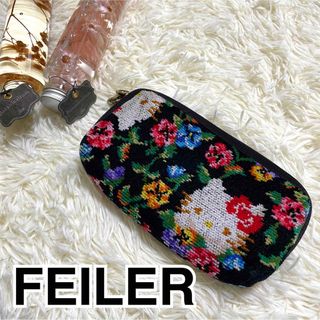 フェイラー(FEILER)の極美品　フェイラー　キティちゃん　別注　コラボ　完売品　貴重　レア　ポーチ　黒(ポーチ)