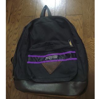 ジャンスポーツ(JANSPORT)のJANSPORT　GREGORY　バックパック　古着　ヴィンテージ　黒　革(バッグパック/リュック)