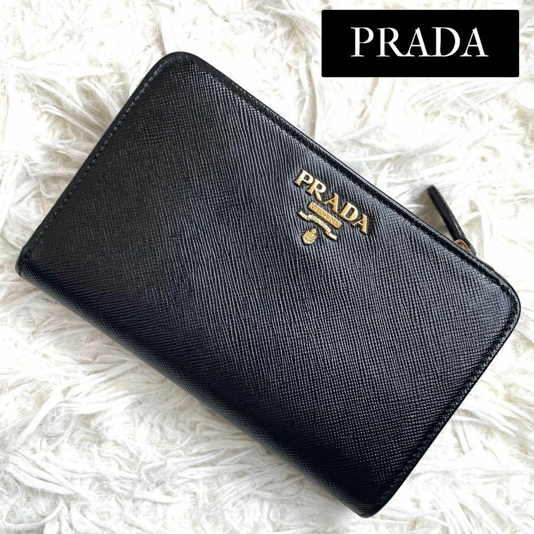 PRADA(プラダ)の⋟極美品⋞ / プラダ サフィアーノメタルコンパクトウォレット 1ML225 レディースのファッション小物(財布)の商品写真