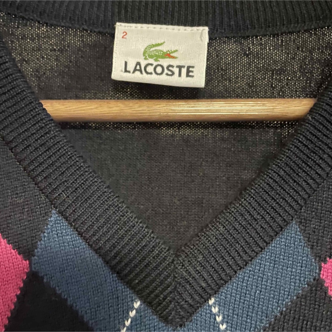 美品LACOSTEアーガイルセーターサイズ4