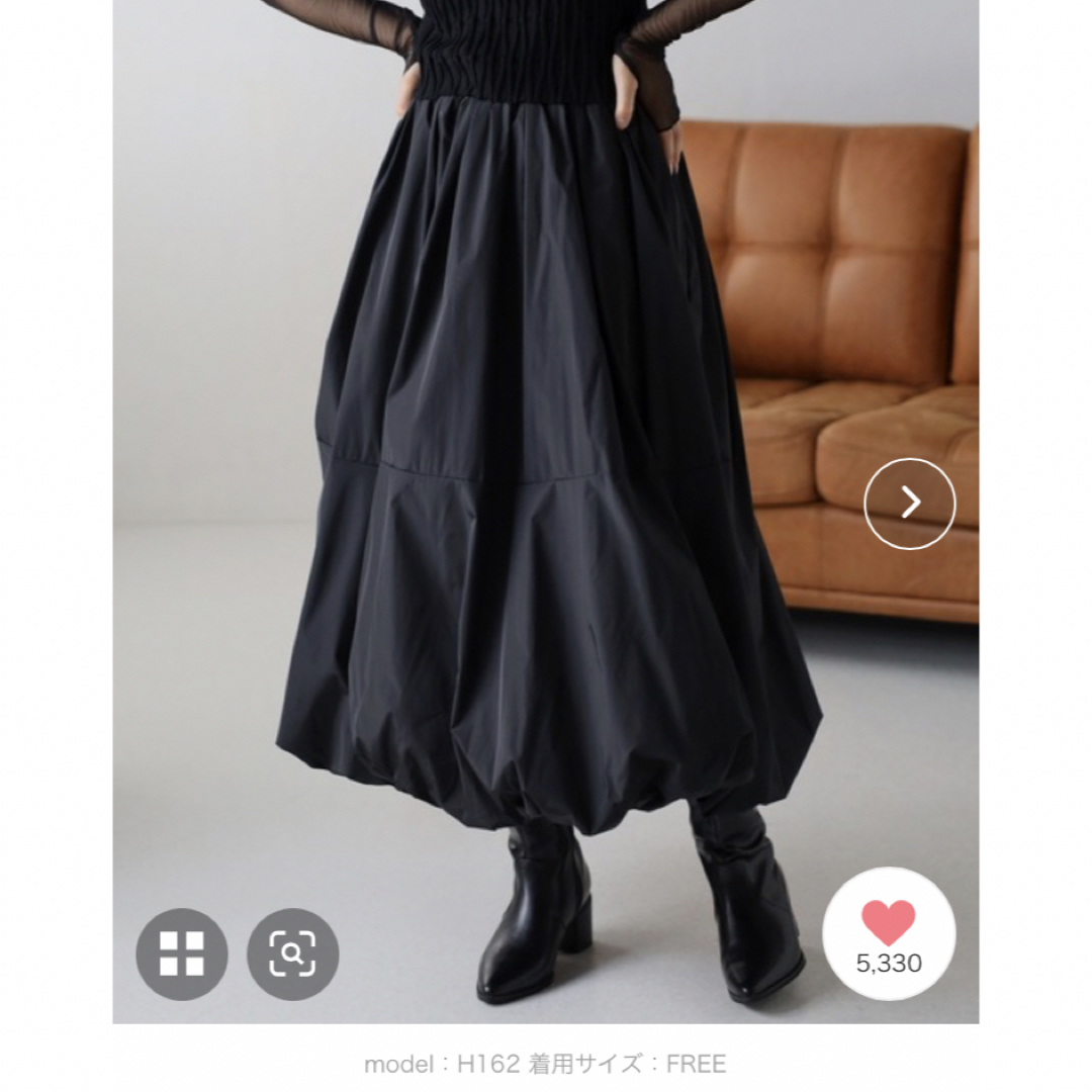 Bonjour sagan バルーンスカート　ブラック レディースのスカート(ロングスカート)の商品写真