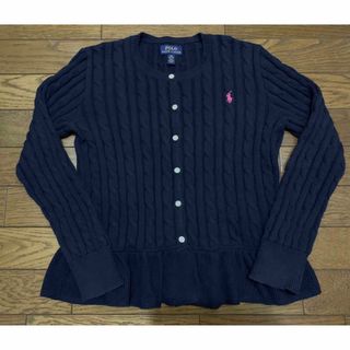 ポロラルフローレン(POLO RALPH LAUREN)の【美品】Ralph Lauren ラルフローレン　ケーブル　ペプラムカーディガン(カーディガン)