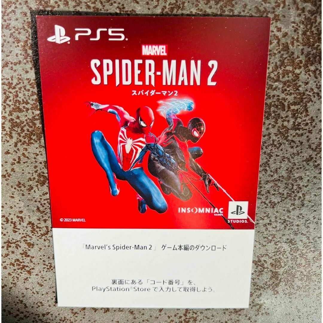 PS5 marvel's spider-man 2 プロダクトコード　未使用 エンタメ/ホビーのゲームソフト/ゲーム機本体(家庭用ゲームソフト)の商品写真