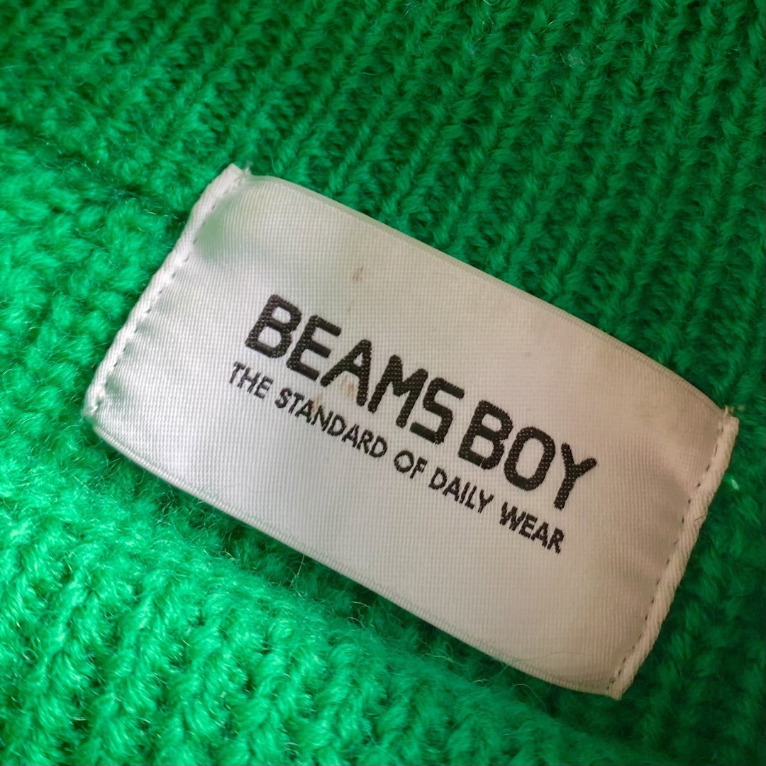 BEAMS BOY(ビームスボーイ)のBEAMS BOY 5ゲージ ハイネック フィッシャーマンズ ニット グリーン レディースのトップス(ニット/セーター)の商品写真