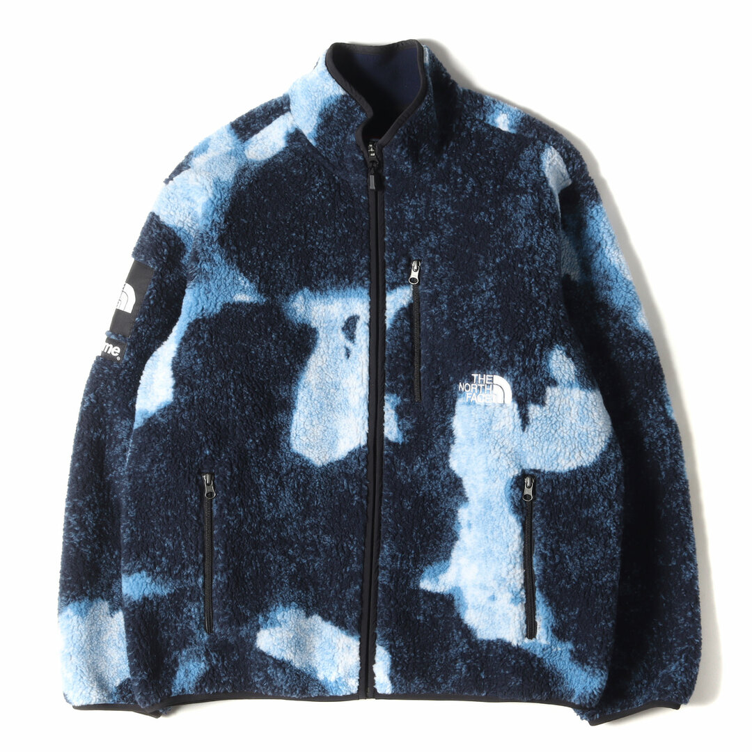 Supreme/TNF Bleached Fleece Jacket 青 L