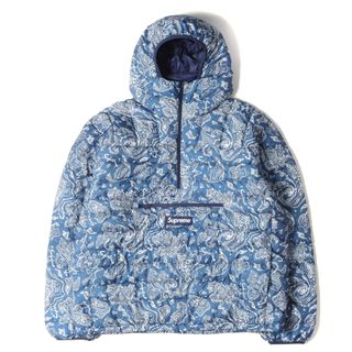 シュプリーム(Supreme)の美品 Supreme シュプリーム ジャケット サイズ:XL 22AW ペイズリー柄 ハーフジップ プルオーバー ダウン ジャケット Micro Down Half Zip Hooded Pullover ブルーペイズリー アウター ブルゾン コート【メンズ】【中古】(ダウンジャケット)