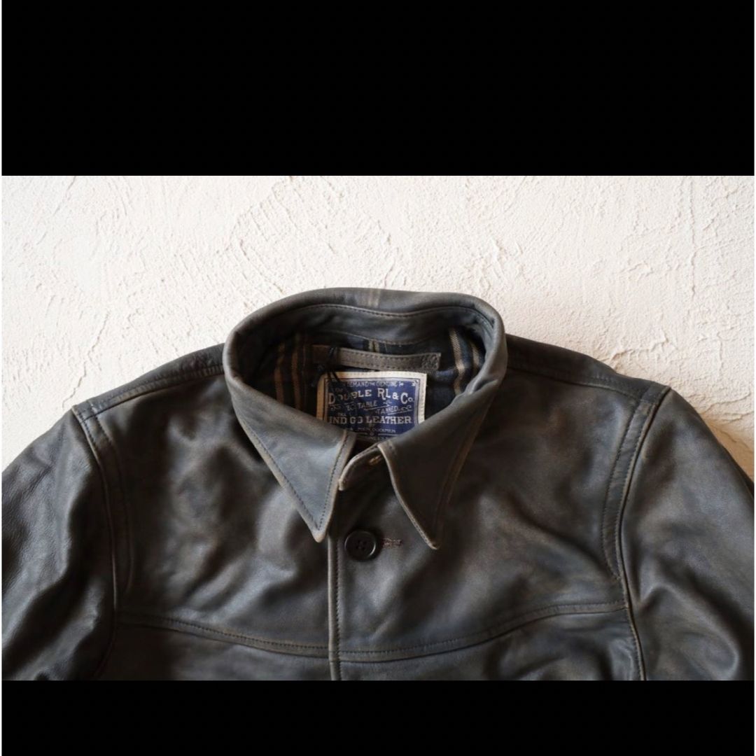 RRL - 新品*RRL*インディゴ レザー カー コート*XS* ダブル RRL - 新品*RRL*インディゴ レザー カー コート*XS* ダブル