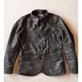 ダブルアールエル(RRL)の新品*RRL*インディゴ レザー カー コート*XS*　ダブルアールエル(レザージャケット)