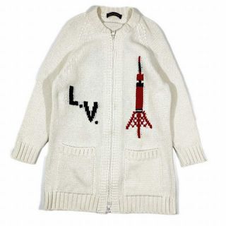 ルイヴィトン(LOUIS VUITTON)の美品 19AW ルイヴィトン ジップアップ ベースボール ニット カーディガン (ブルゾン)