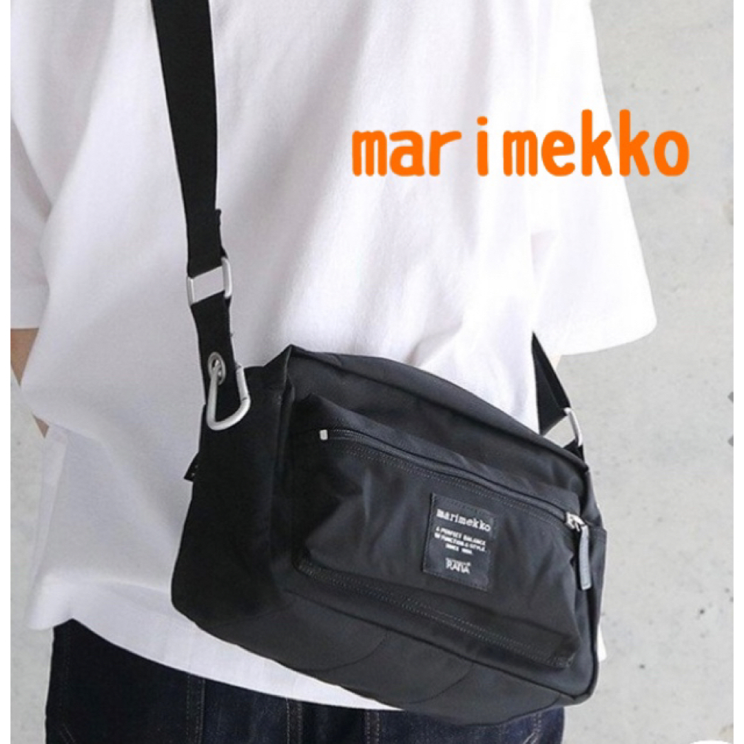 marimekko(マリメッコ)の新品　marimekko  マリメッコ　ショルダーバッグ  黒　マイシングス レディースのバッグ(ショルダーバッグ)の商品写真