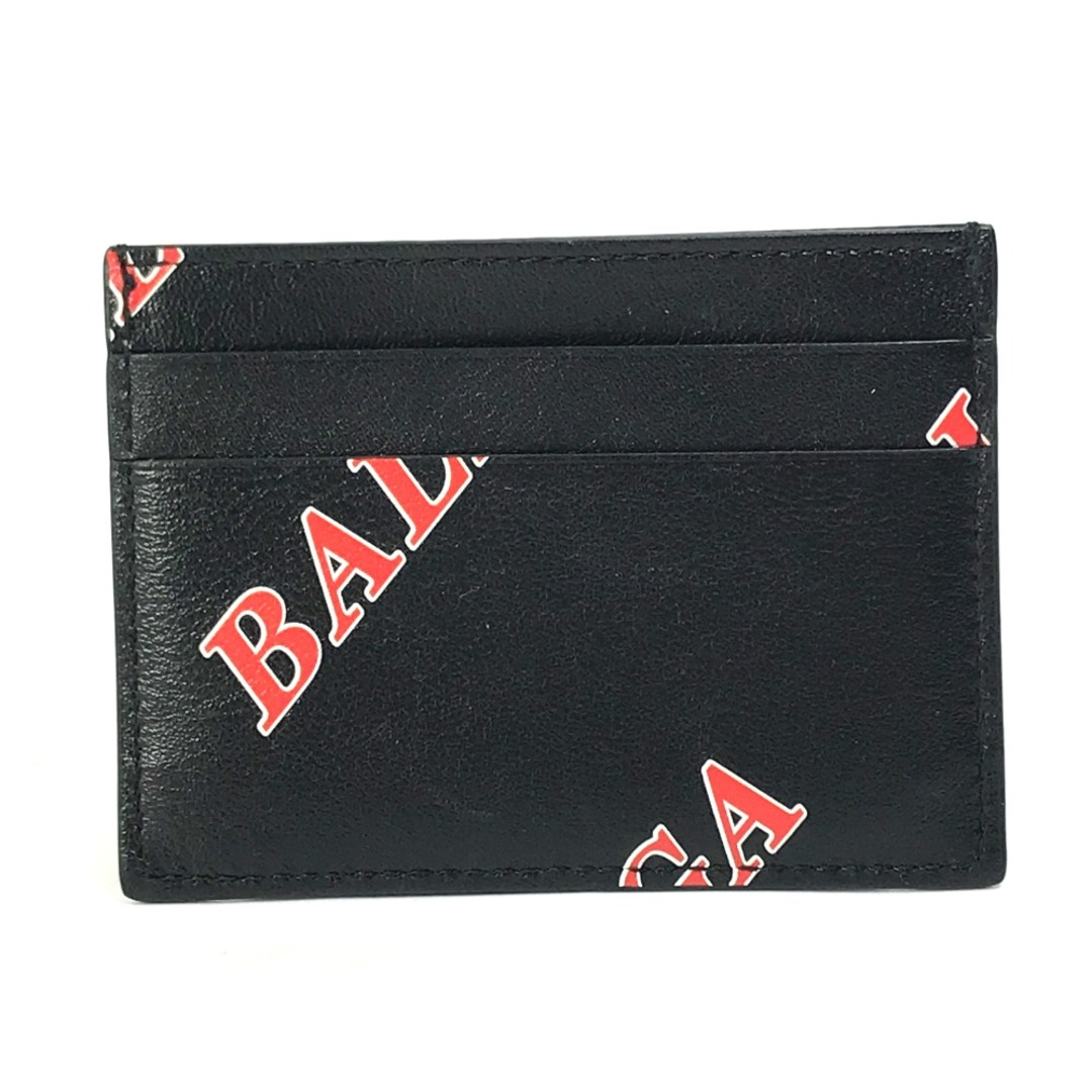 バレンシアガ BALENCIAGA 594309 ロゴプリント 名刺入れ カードケース レザー ブラック 美品 | フリマアプリ ラクマ