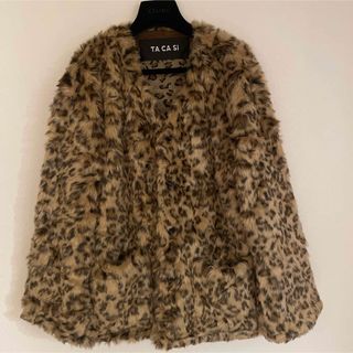 TA CA Si(BEAMS) - TACASI by Beams faux fur レオパードジャケット