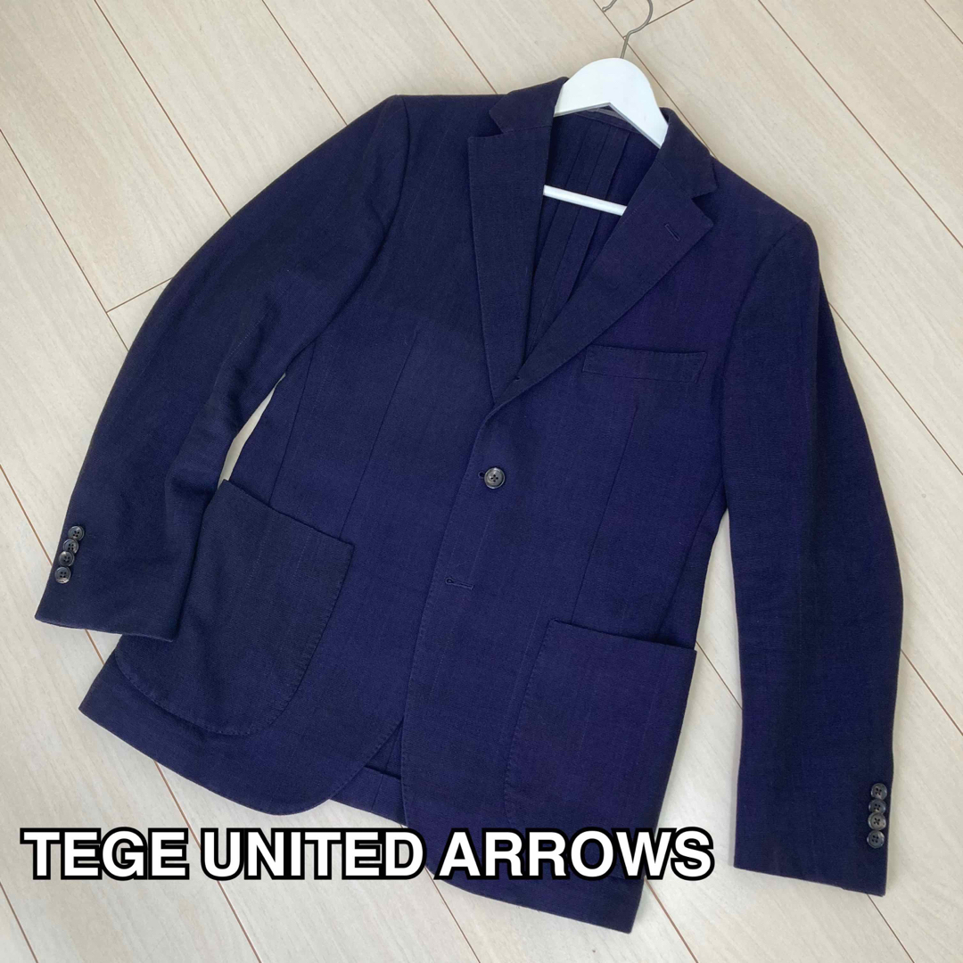 UNITED ARROWS(ユナイテッドアローズ)のTEGE UNITED ARROWS テーラードジャケット ネイビー サイズ46 メンズのジャケット/アウター(テーラードジャケット)の商品写真