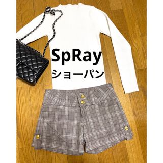 スプレイ(SpRay)のスプレイ　ショートパンツ　ショーパン　M チェック　ブラウン　茶色　ベージュ(ショートパンツ)