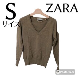 ザラ(ZARA)のZARA ザラ　ニットトップス　ブラウン　Sサイズ(ニット/セーター)