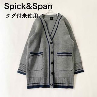 スピックアンドスパン(Spick & Span)の【タグ付未使用】スピックアンドスパン　Smoothライン Vネックカーディガン(カーディガン)