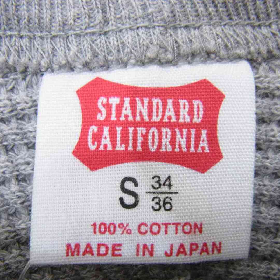 STANDARD CALIFORNIA(スタンダードカリフォルニア)のSTANDARD CALIFORNIA スタンダードカリフォルニア カットソー SD Heavyweight Honeycomb Thermal Long Sleeve ヘビー ウェイト ワッフル サーマル 長袖 Tシャツ グレー系 S【極上美品】【中古】 メンズのトップス(Tシャツ/カットソー(七分/長袖))の商品写真