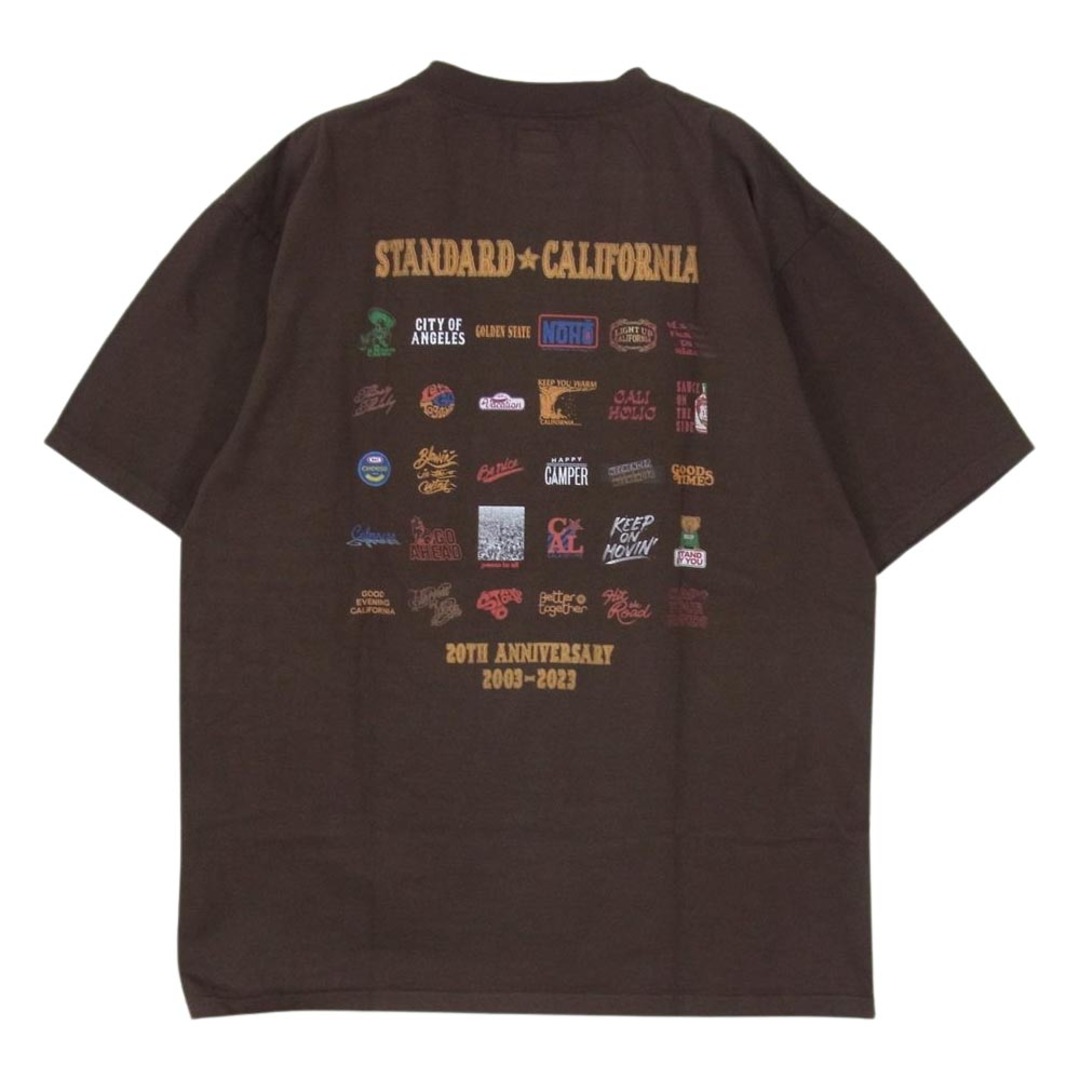 STANDARD CALIFORNIA スタンダードカリフォルニア SD 20th Anniversary Logo T 20周年 アニバーサリー ロゴ 半袖 Tシャツ ブラウン系 M【極上美品】約52cm袖丈