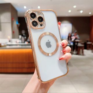 アイフォーン(iPhone)のiPhone15Proケース　ゴールド(iPhoneケース)