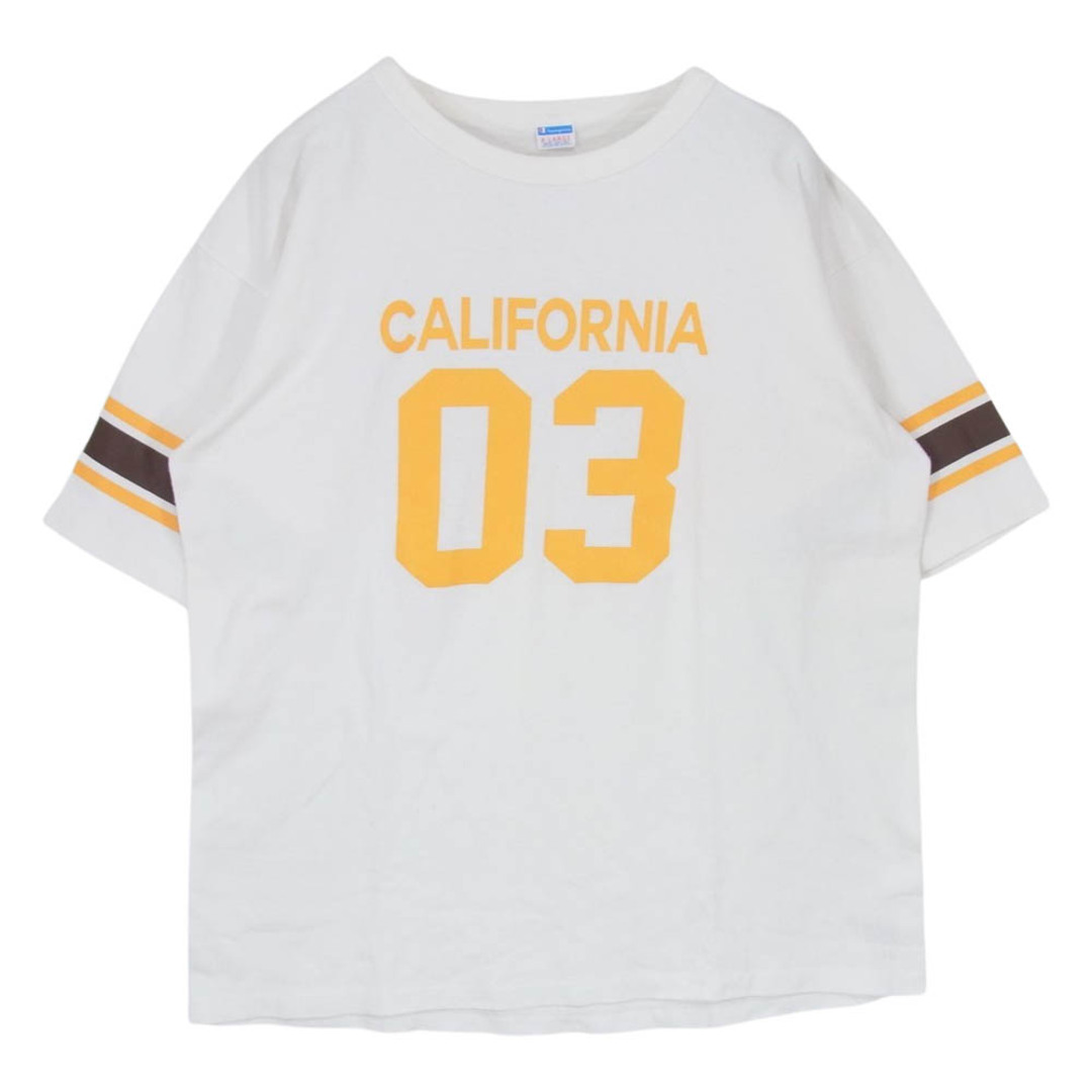 STANDARD CALIFORNIA(スタンダードカリフォルニア)のSTANDARD CALIFORNIA スタンダードカリフォルニア Champion チャンピオン 03 ナンバリング クルーネック 半袖 Tシャツ ホワイト系 XL【中古】 メンズのトップス(Tシャツ/カットソー(半袖/袖なし))の商品写真