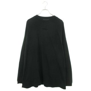 フィアオブゴッド(FEAR OF GOD)のフォグ  ESSENTIALS L/S Tee Jet Black フロントロゴ長袖カットソー メンズ L(Tシャツ/カットソー(七分/長袖))