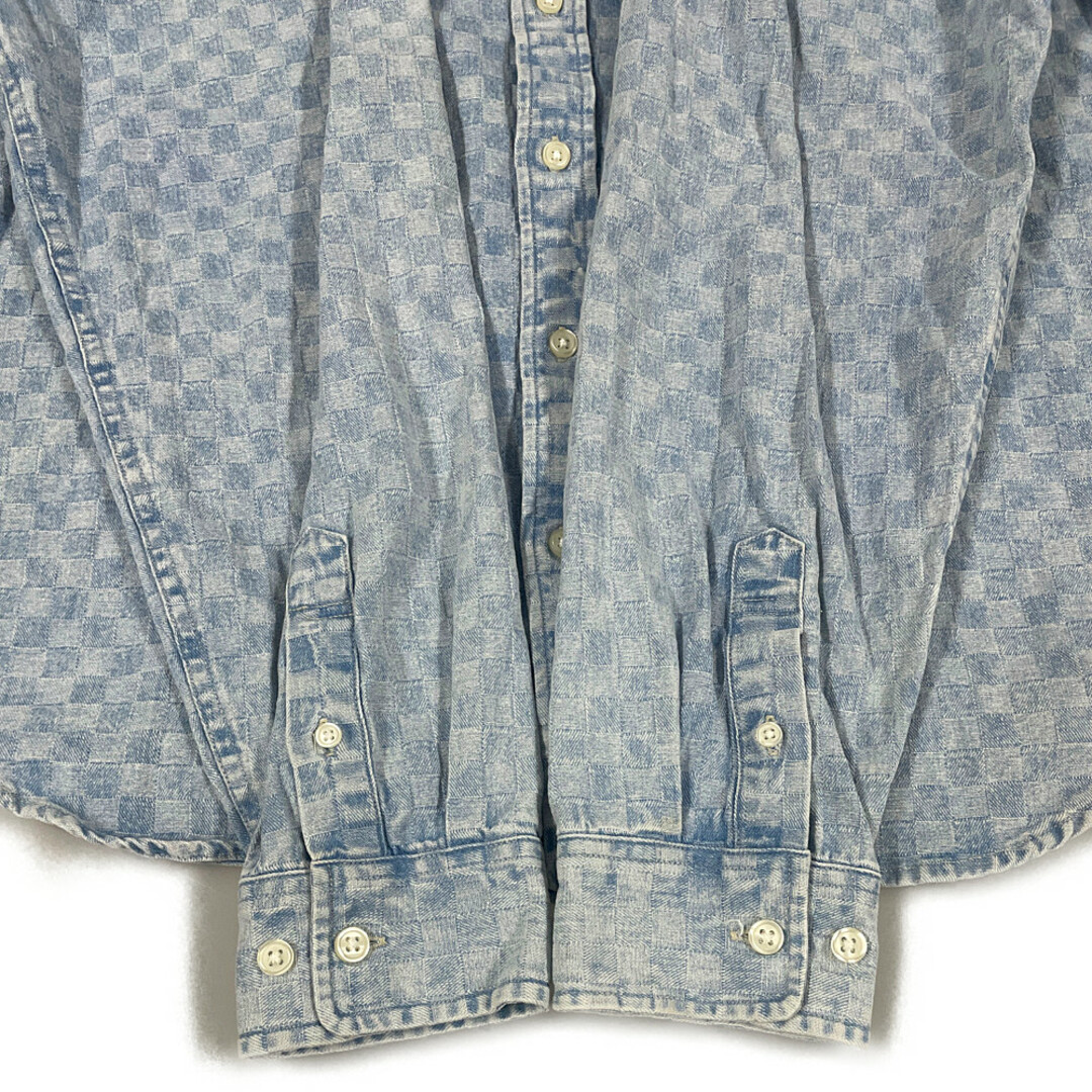 正規品Supreme Checkered Denim Shirt blue M