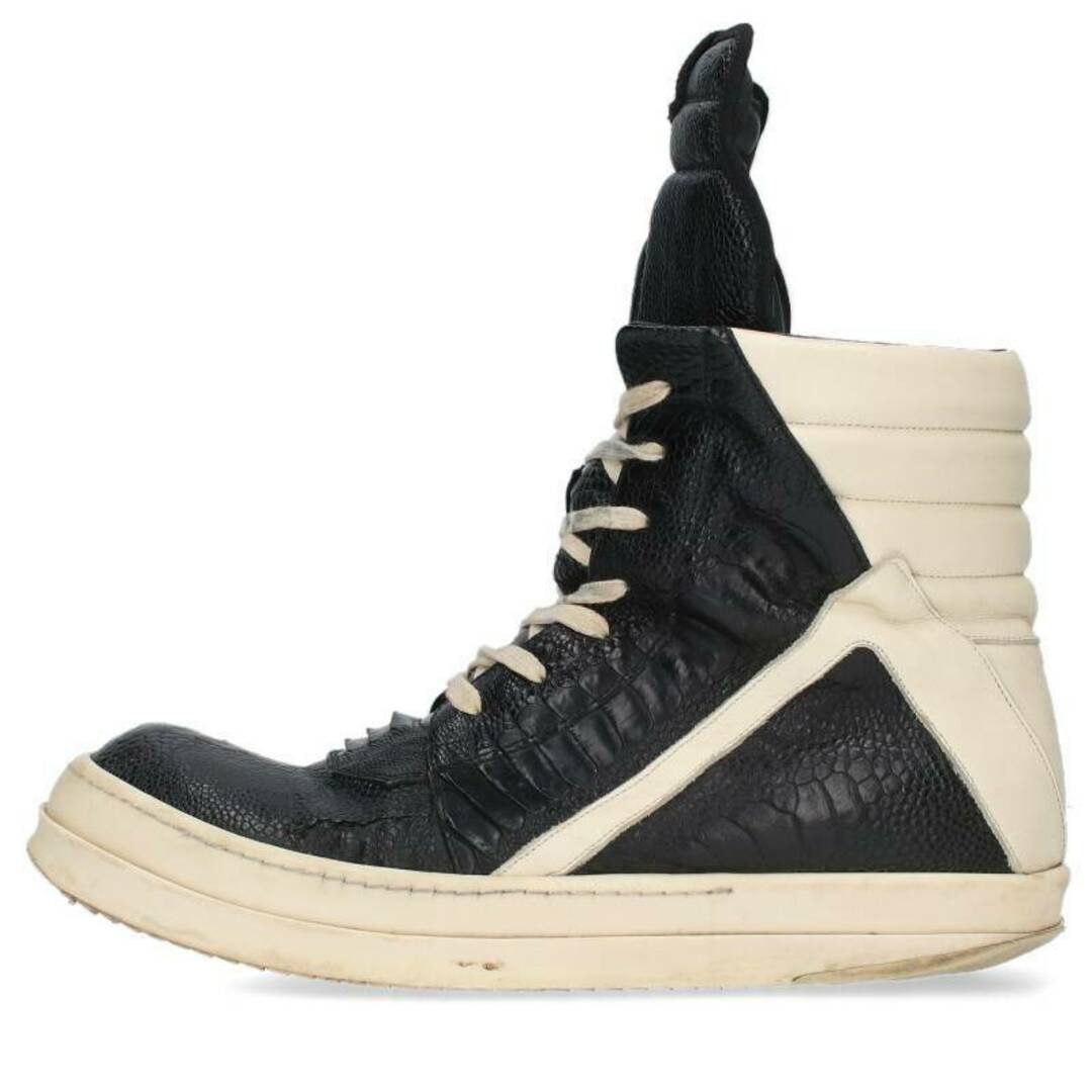 Rick Owens(リックオウエンス)のリックオウエンス  GEOBASKET ジオバスケットアリゲーターレザーハイカットスニーカー メンズ 43 メンズの靴/シューズ(スニーカー)の商品写真