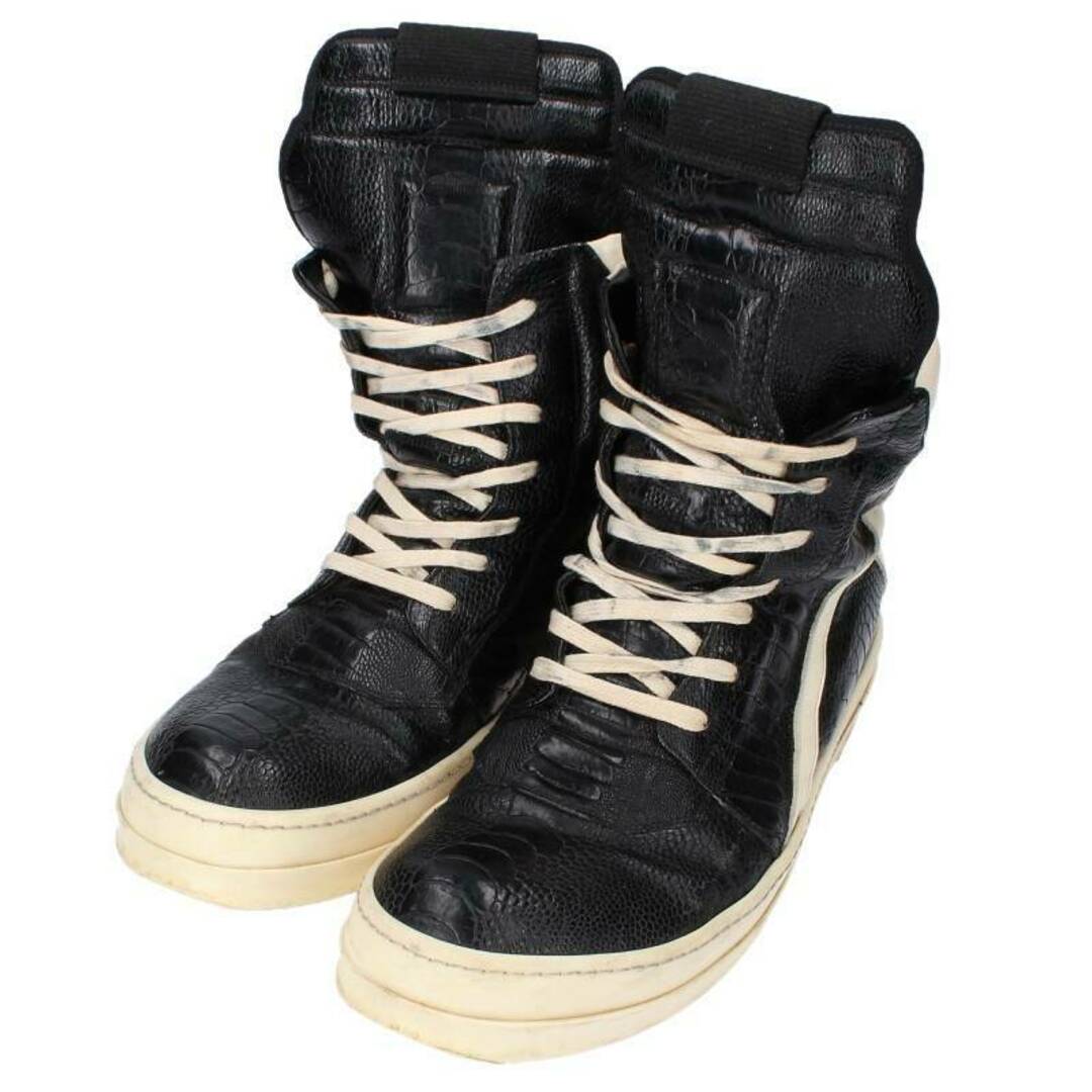 Rick Owens リックオウエンス GEOBASKET ジオバスケット レザーハイカットスニーカー グレー